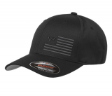 Valor Forge Black Custom Embroidered FlexFit Hat with Flag Graphic