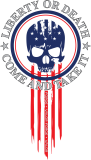 VF Liberty or Death Skull Decal