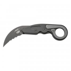 This 7.25" folding knife with 2.41" serrated blade provides superior cutting power for ropes, seatbelt and netting, and features a fingerloop.