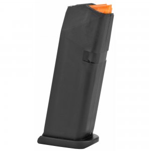 A 15-round magazine designed for Glock 19 Gen5 9mm pistols featuring hardened steel insert encased in high tech polymer.