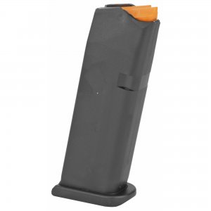 A 10-round magazine designed for Glock 43X/48 9mm pistols featuring hardened steel insert encased in high tech polymer.