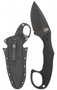 This fixed blade knife is a concealable and convenient, the hard plastic sheath rests inside of your pocket and clips to your pants.