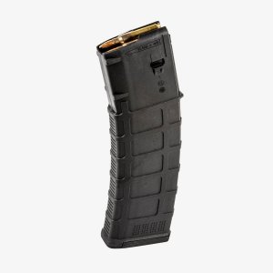 A 40-round 5.56x45 NATO (.223 Remington) polymer AR15 magazine.