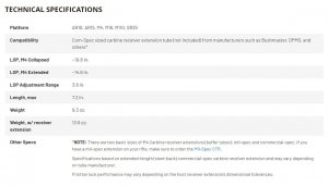 Commercial Stock Technical Specifications