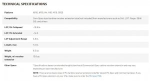 Commercial Stock Technical Specifications