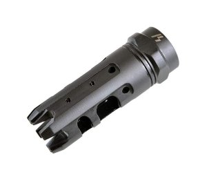 The King-Comp for AR .223/5.56mm is a cross between a compensator and a muzzle brake or effective “combo” muzzle device