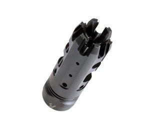 The King-Comp for AR .223/5.56mm is a cross between a compensator and a muzzle brake or effective “combo” muzzle device