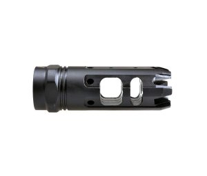 The King-Comp for AR .223/5.56mm is a cross between a compensator and a muzzle brake or effective “combo” muzzle device