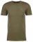 Men's classic, crew neck fitted short sleeve T-shirt with custom graphic Valor Forge US flag logo. The logo is tan camo on a military green shirt.