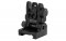 Match set of spring loaded AR-15 flip up front and rear sights. Spring-loaded posi-lock push button activation automatically deploys sight tower and prevents sight tower from collapsing when deployed.