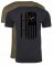 Men's classic, crew neck fitted short sleeve T-shirt with custom graphic Valor Forge US flag logo.